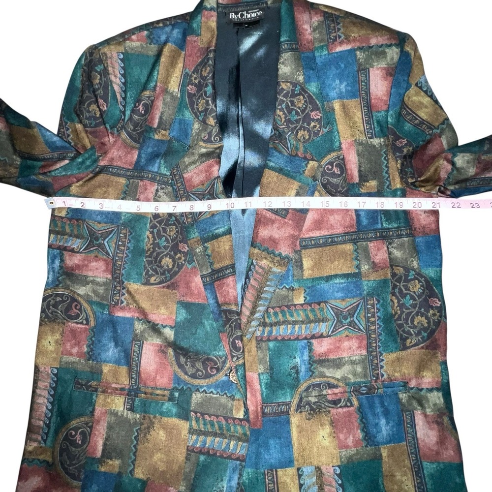 Vintage By‎ Choice Sport California Abstract Sport Jacket Women Medium 1 Button - Picture 4 of 10